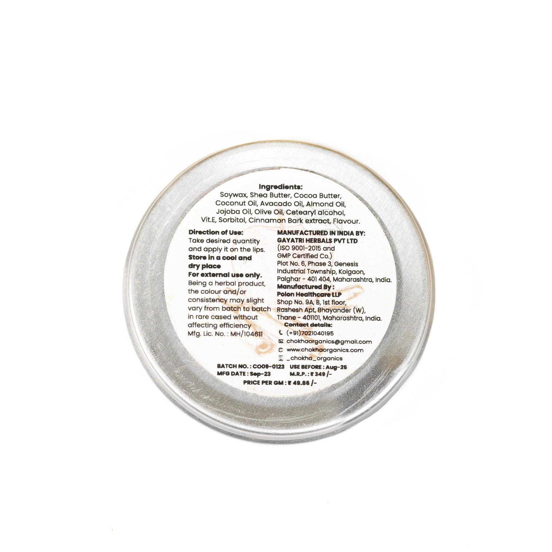 Apple Cinnamon Lip Balm - Chokha Organics